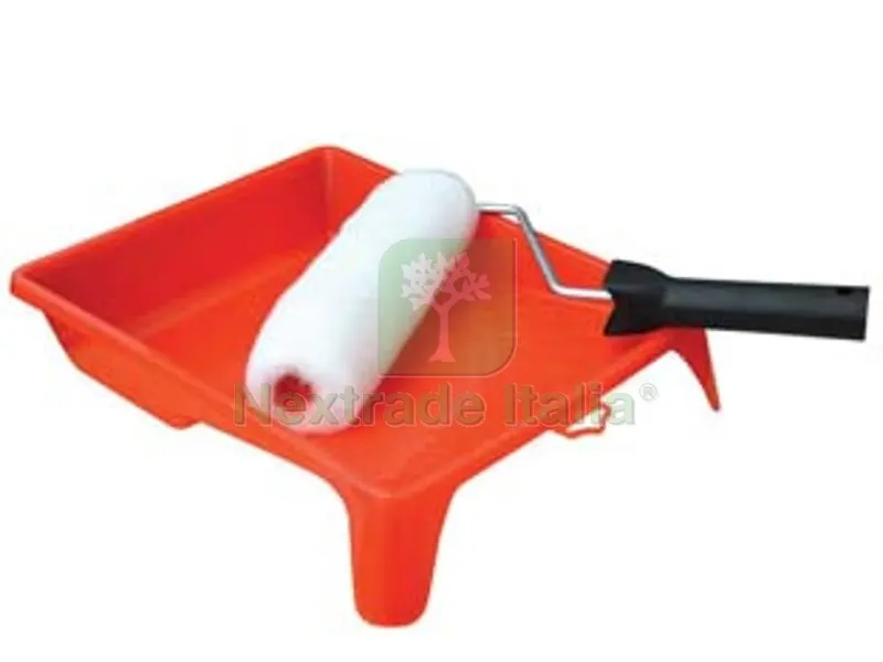 SET RULLO CON BACINELLA PER PITTURE MURALI - diametro rullo cm.3,7 dimensioni cm.22x25x32,5h. — Pennelli e rulli — rif. FERX.FER146784