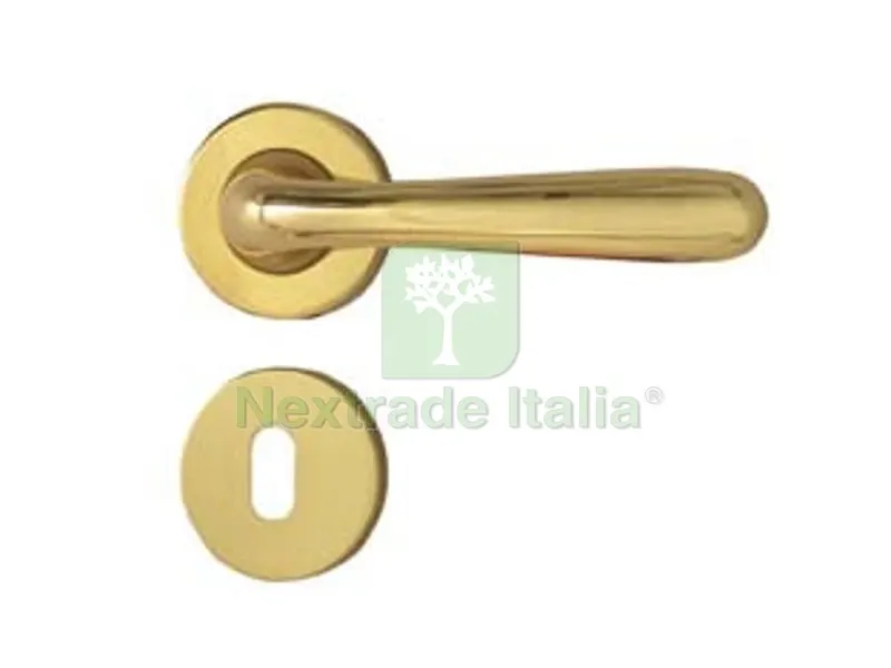 2PAIA Maniglia Karol con Rosetta in Zama Finitura Ottone Lucido — Maniglie e pomelli — rif. FERX.FER146920