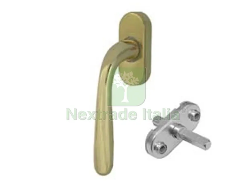 4PZ Martellina DK Karol in Zama Finitura Ottone Lucido - movimento quadro mm.7 — Maniglie e pomelli — rif. FERX.FER146975