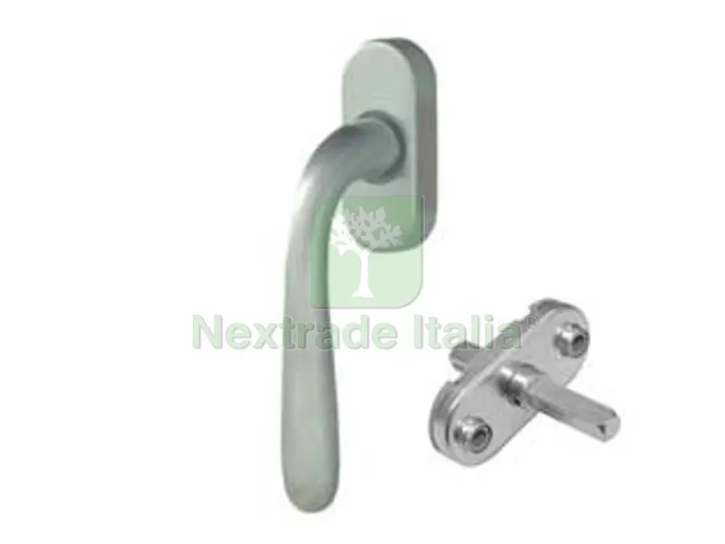 4PZ Martellina DK Karol in Zama Finitura Ottone Cromo Satinato - movimento quadro mm.7 — Maniglie e pomelli — rif. FERX.FER146999