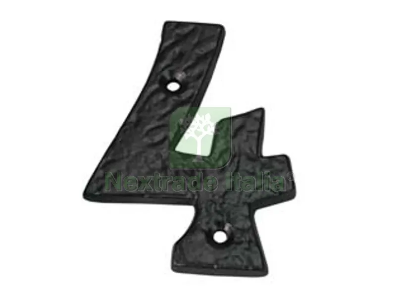 NUMERO CIVICO "4" IN FERRO NERO OPACO — Ferramenta porte e finestre — rif. FERX.FER147590 NUMERO CIVICO "4" IN FERRO NERO OPACO — Ferramenta porte e finestre — rif. FERX.FER147590