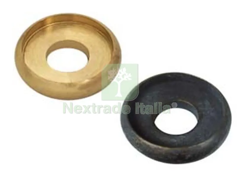 10PZ Base per Pomoli in Porcellana - ? mm.18 ottone anticato — Maniglie e pomelli — rif. FERX.FER202152
