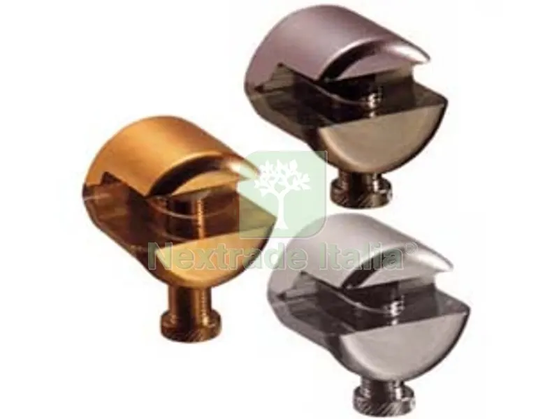 5PZ Mensole a Morsetto Fresata - mm.20x20h. ottone lucido — Morse morsetti e strettoi — rif. FERX.FER147866 5PZ Mensole a Morsetto Fresata - mm.20x20h. ottone lucido — Morse morsetti e strettoi — rif. FERX.FER147866