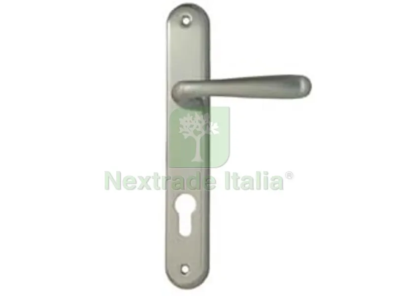 Maniglia Karol con Placca Foro Yale in Zama Finit. OTT. Cromo Satinato - mm.90 foro yale — Maniglie e pomelli — rif. FERX.FER148054