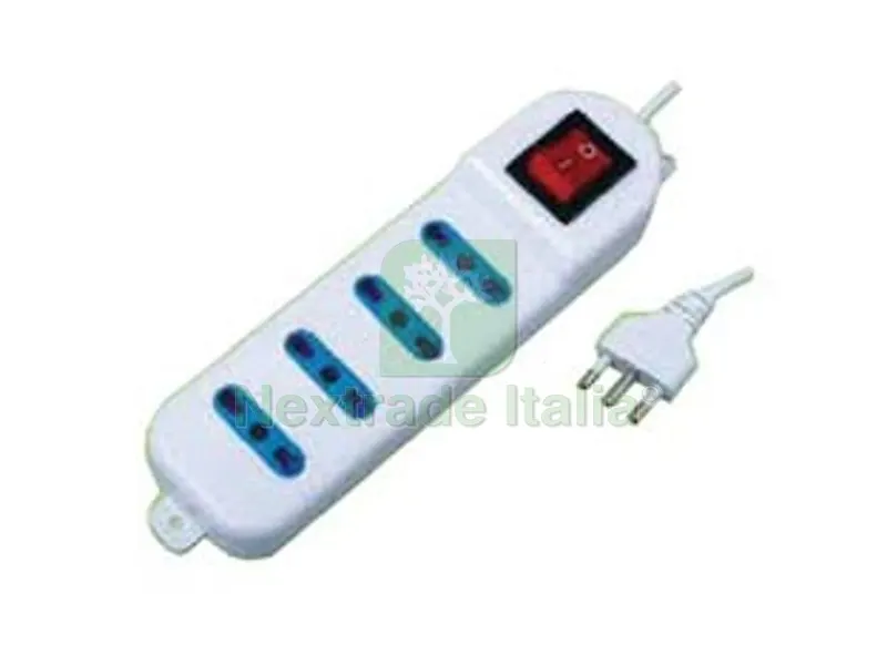 Multipresa Compatta 4 Posti con Interruttore — Interruttori e prese — rif. FERX.FER149037 Multipresa Compatta 4 Posti con Interruttore — Interruttori e prese — rif. FERX.FER149037