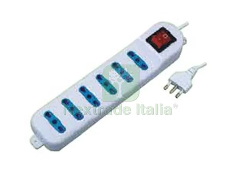 MULTIPRESA COMPATTA 6 POSTI CON INTERRUTTORE — Interruttori e prese — rif. FERX.FER149044 MULTIPRESA COMPATTA 6 POSTI CON INTERRUTTORE — Interruttori e prese — rif. FERX.FER149044