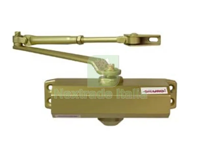 chiudiporta aereo oro - cm.18,5x7x4,5h. con arresto oro — Ferramenta porte e finestre — rif. FERX.FER149143 chiudiporta aereo oro - cm.18,5x7x4,5h. con arresto oro — Ferramenta porte e finestre — rif. FERX.FER149143