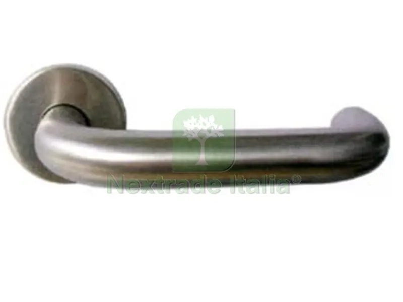 Mezza Maniglia Tubolare AD "U" con Rosetta in Acciaio Inox Satinato — Maniglie e pomelli — rif. FERX.FER151474