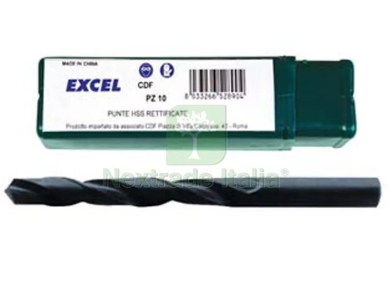 10PZ PUNTE HSS RETTIFICATE NORMALI ? mm.5 punte elicoidali HSS-G DIN 338, esecuzione rettificata, utilizzo su acciai legati e non legati — Punte, frese e dischi — rif. FERX.FER151641