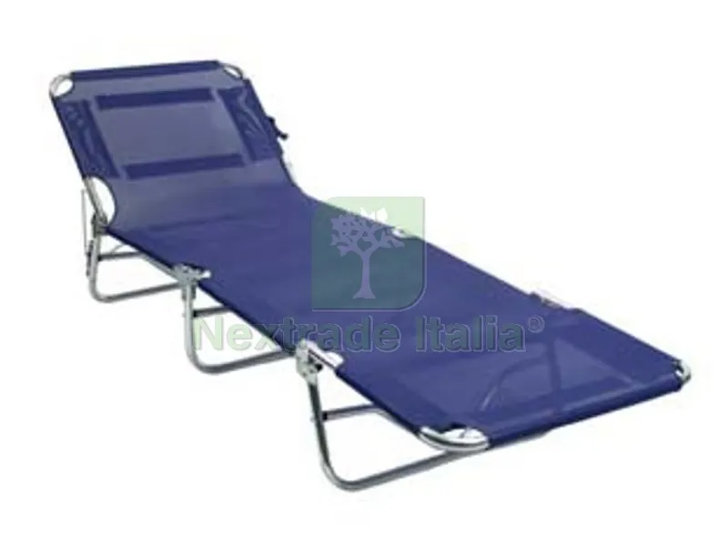 Lettino in Alluminio Pieghevole con Tessuto Texilene - cm.58x174/192x63h. — Tempo libero outdoor — rif. FERX.FER153409 Lettino in Alluminio Pieghevole con Tessuto Texilene - cm.58x174/192x63h. — Tempo libero outdoor — rif. FERX.FER153409