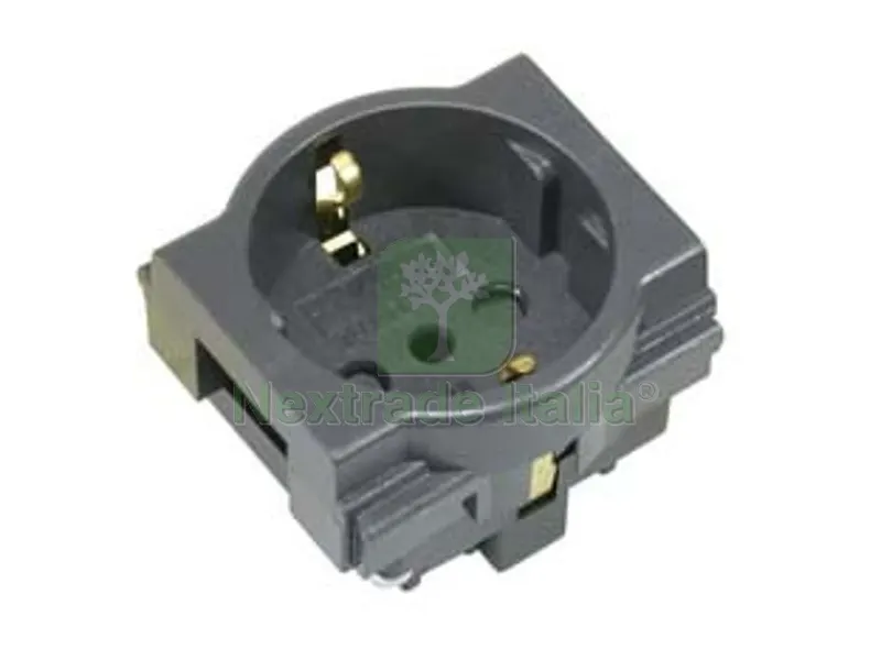 2PZ PRESA SICUREZZA SCHUKO SU DUE MODULI "ARC" - 2 poli+terra 16A SCHUKO con sicurezza (7892.D) — Interruttori e prese — rif. FERX.FER153553 2PZ PRESA SICUREZZA SCHUKO SU DUE MODULI "ARC" - 2 poli+terra 16A SCHUKO con sicurezza (7892.D) — Interruttori e prese — rif. FERX.FER153553
