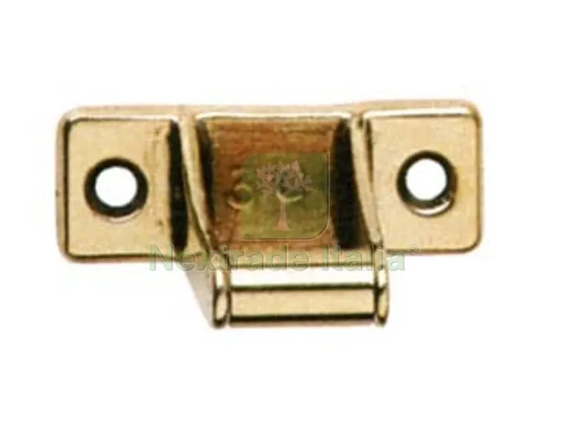 5PZ CAVALLOTTO CON RULLO A PIASTRINA OTTONE LUCIDO - mm.25h. — Funi, golfari e accessori sollevamento — rif. FERX.FER153706 5PZ CAVALLOTTO CON RULLO A PIASTRINA OTTONE LUCIDO - mm.25h. — Funi, golfari e accessori sollevamento — rif. FERX.FER153706