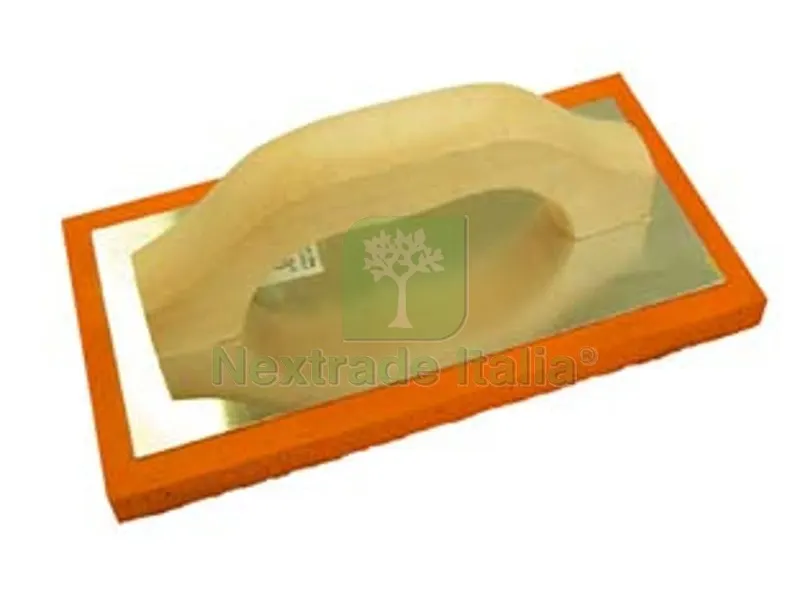 2PZ FRATTONE IN SPUGNA ARANCIO MANICO LEGNO - cm.21,5x13,5 — Utensili e segnaletica — rif. FERX.FER154536