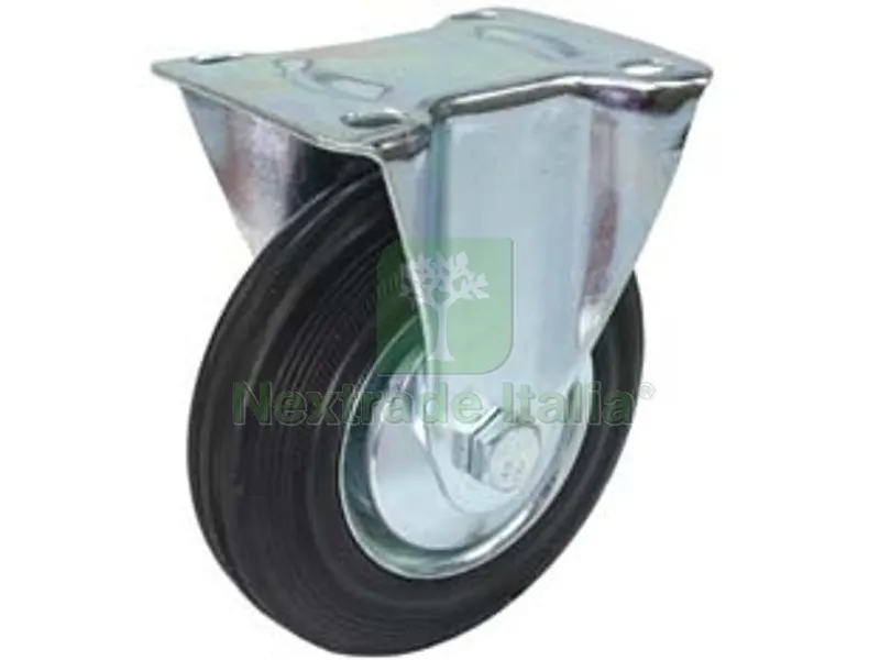 RUOTE INDUSTRIALI FISSE CON PIASTRA - ? mm.200 piastra mm.135x110 — Ferramenta per legno e mobili — rif. FERX.FER154802 RUOTE INDUSTRIALI FISSE CON PIASTRA - ? mm.200 piastra mm.135x110 — Ferramenta per legno e mobili — rif. FERX.FER154802