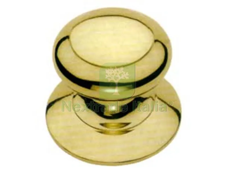 2PZ Pomolo Modello Spagna per Portoncino in Ottone Lucido - ? mm.72 - base mm.84 — Maniglie e pomelli — rif. FERX.FER155021