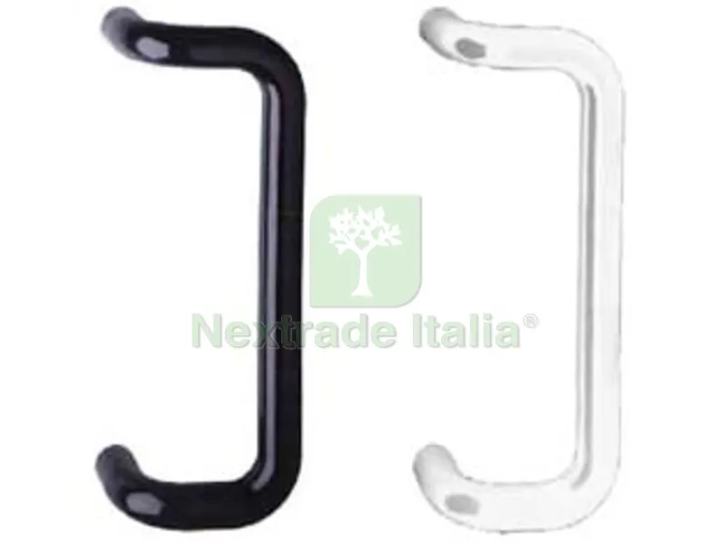 2PZ MANIGLIONE ZANCATO IN NYLON - mm.333x146x84h. - interfori mm.300 col. bianco — Maniglie e pomelli — rif. FERX.FER156387