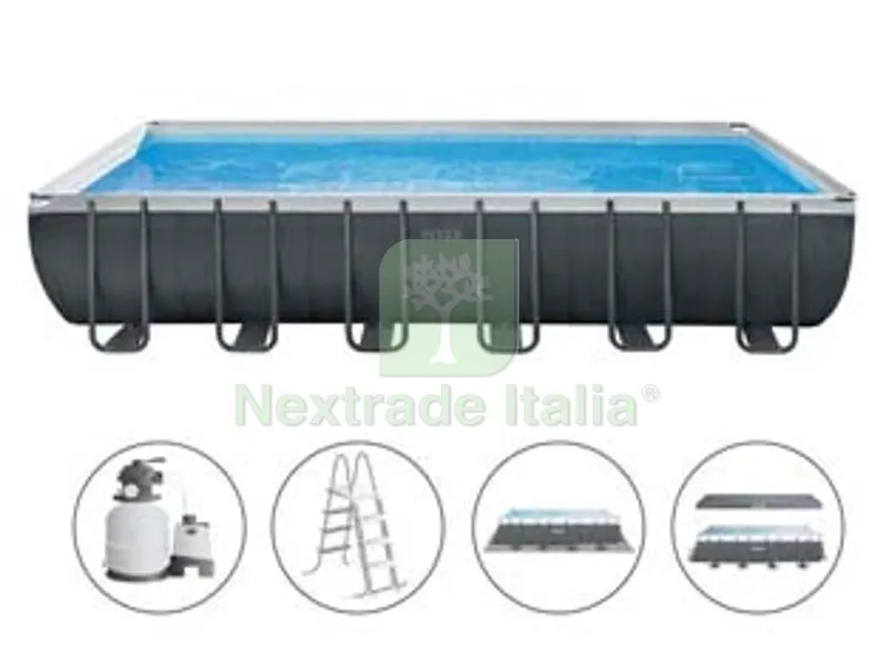 Piscina "ultra XTR Frame" RETT.CON TEL.PORTANTE con Pompa CM.732X366X132H. - Capacit? LT.31805 - Peso KG.184,4 (26364) — Tempo libero outdoor — rif. FERX.FER156691 Piscina "ultra XTR Frame" RETT.CON TEL.PORTANTE con Pompa CM.732X366X132H. - Capacit? LT.31805 - Peso KG.184,4 (26364) — Tempo libero outdoor — rif. FERX.FER156691
