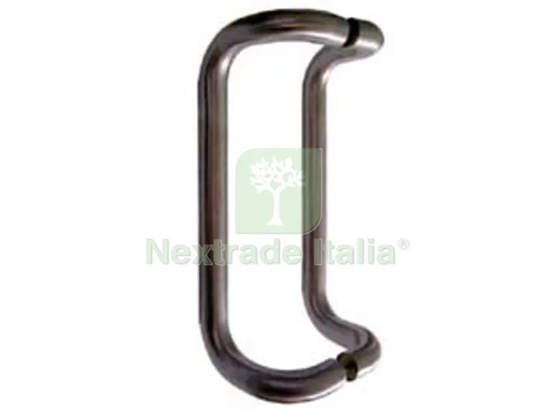 Maniglione per Portoni Zancati in Acciaio Inox Satinato - mm.382x32x85h. - interfori mm.350 — Maniglie e pomelli — rif. FERX.FER156752 Maniglione per Portoni Zancati in Acciaio Inox Satinato - mm.382x32x85h. - interfori mm.350 — Maniglie e pomelli — rif. FERX.FER156752