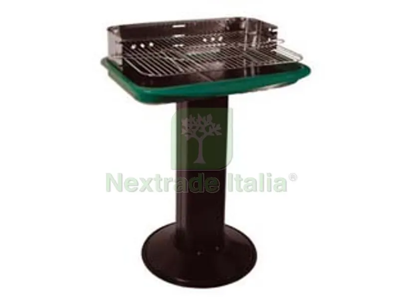 BARBECUE RETTANGOLARE CON PIEDE CENTRALE "FLORIDA" - bracere cm.60x40 — Tempo libero outdoor — rif. FERX.FER157063