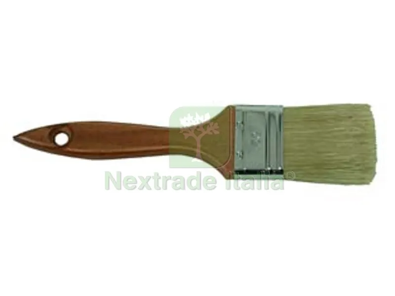 12PZ PENNELLESSE SETOLA BIONDA MANICO LEGNO - mm.20x12x43 — Pennelli e rulli — rif. FERX.FER158329