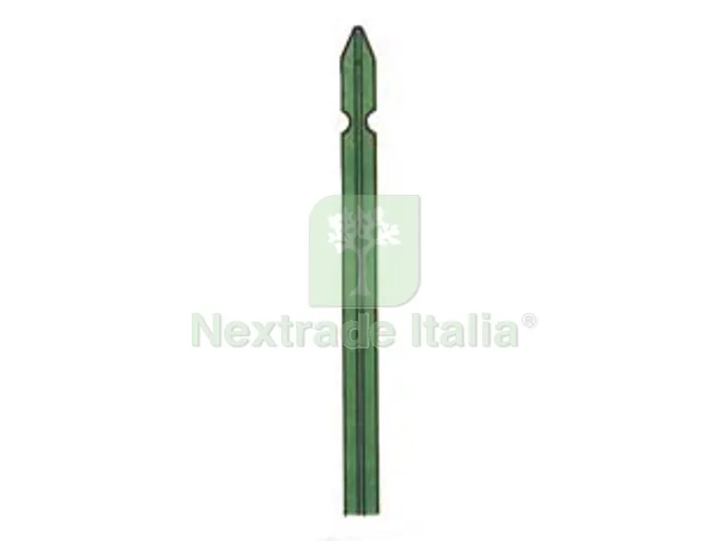 10PZ Paletti da Recinzione in Acciaio Plastificato Verde - cm.200h. sezione 30x30x3 — Reti e recinzioni — rif. FERX.FER161299