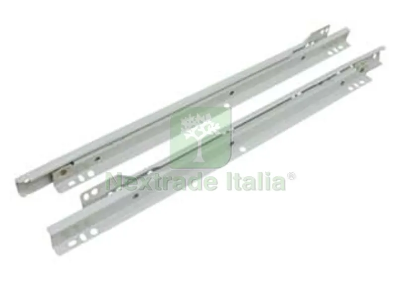 5COPPIE GUIDE SCORREVOLI PER CASSETTO IN ACCIAIO VERNICIATO BIANCO - cm.55 — Scarichi e sifoni — rif. FERX.FER161695