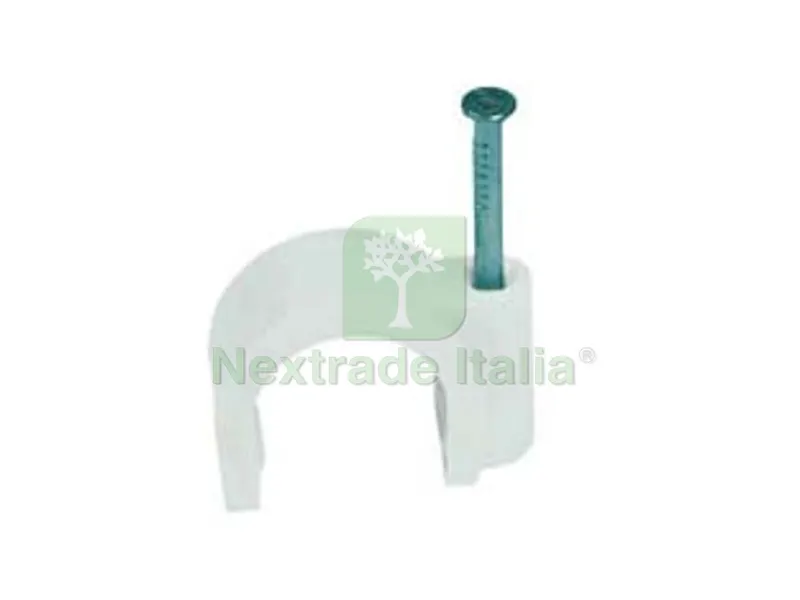 Graffette Fissacavo Bianche - ? mm.18 conf.100 pezzi — Articoli per ufficio — rif. FERX.FER298094 Graffette Fissacavo Bianche - ? mm.18 conf.100 pezzi — Articoli per ufficio — rif. FERX.FER298094