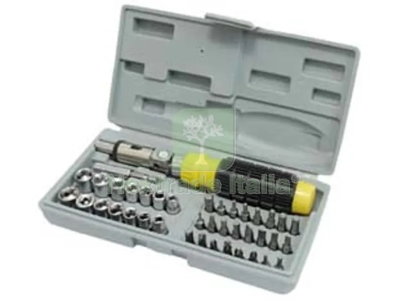 Giravite Portainserti e Bussole da 1/4" in Serie 41 Pezzi — Inserti e bit per avvitatori — rif. FERX.FER162975 Giravite Portainserti e Bussole da 1/4" in Serie 41 Pezzi — Inserti e bit per avvitatori — rif. FERX.FER162975