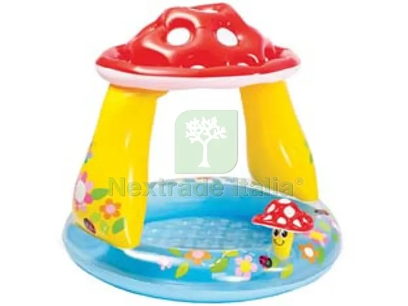 piscina gonfiabile tonda "fungo" con parasole 1-3 anni - ? cm.102x89h. - peso kg.1,50 (57114) — Gonfiabili e galleggianti — rif. FERX.FER163972 piscina gonfiabile tonda "fungo" con parasole 1-3 anni - ? cm.102x89h. - peso kg.1,50 (57114) — Gonfiabili e galleggianti — rif. FERX.FER163972