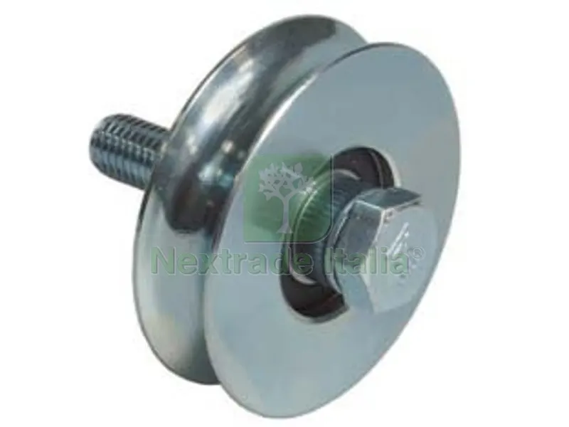 Ruota Cancelli Gola Tonda 1 Cuscinetto a Sfera ART.400 - ? mm.80x20 - portata Kg.200 — Accessori bagno — rif. FERX.FER164597
