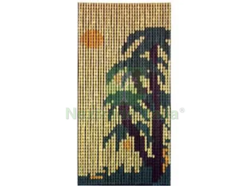 TENDA A PIASTRINA "PALME" - 36 strisce per 63 piastrine - cm.100x230h. — Piastre e angolari — rif. FERX.FER164498