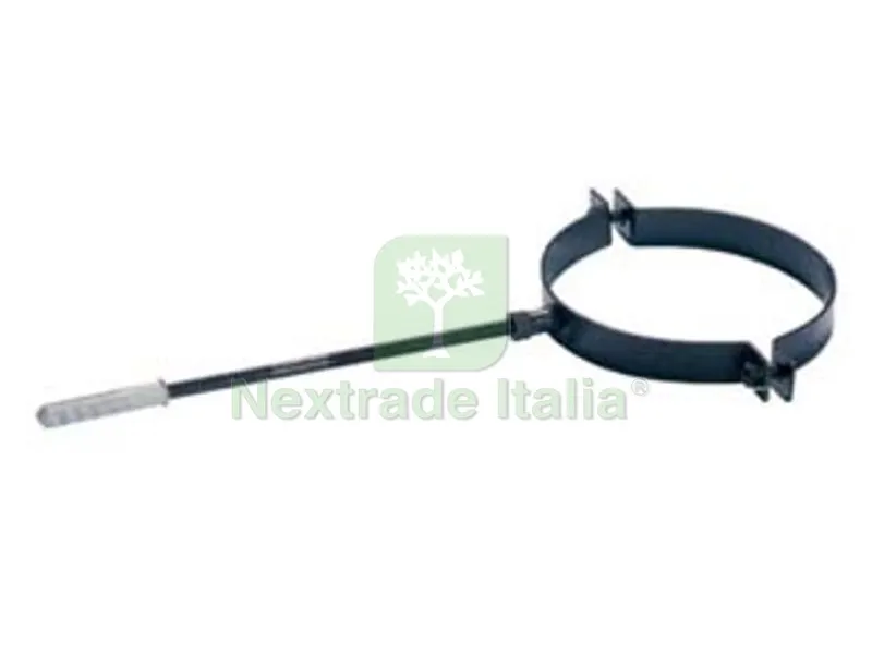 2PZ COLLARE REGGITUBO PER STUFE A PELLET PLUS NERO OPACO - ? cm.8 — Fascette e collari — rif. FERX.FER165945