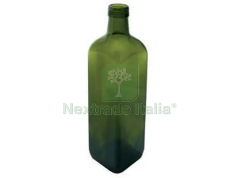 35PZ BOTTIGLIA MARASCA IN VETRO QUADRA PER OLIO - capacit? lt.0,50 - vetro verde - tappo 31,5 — Casalinghi e organizzazione — rif. FERX.FER252508