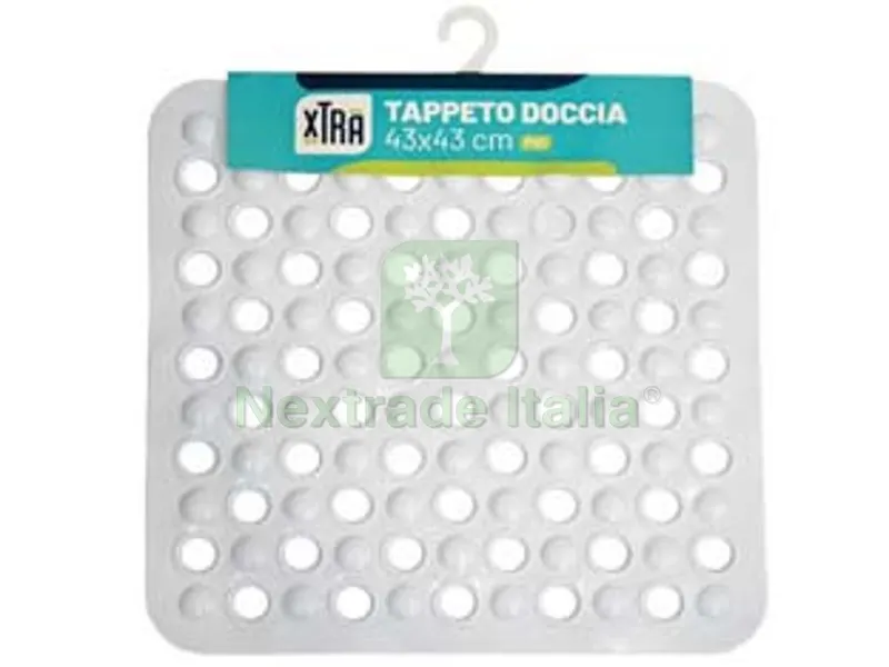 2PZ Tappeto Doccia Quadro in PVC Bianco - cm.43x43 — Casalinghi e organizzazione — rif. FERX.FER167932
