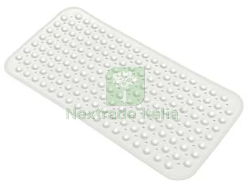 2PZ Tappeto Vasca Rettangolare in PVC Bianco - cm.70x38 — Casalinghi e organizzazione — rif. FERX.FER167949