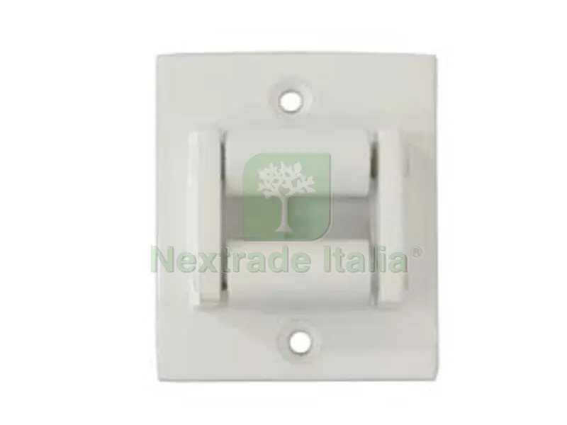 2PZ Guidacinghia Rettangolare in Ottone Verniciato Bianco - mm.49x60h. — Casalinghi e organizzazione — rif. FERX.FER168472