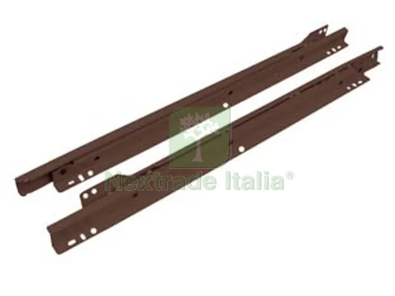 GUIDE SCORREVOLI PER CASSETTO IN ACCIAIO VERNICIATO MARRONE - cm.60 — Scarichi e sifoni — rif. FERX.FER169196