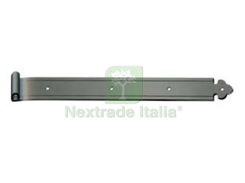 6PZ Bandelle Dritte con Occhio Decentrato - mm.300x35 - in ferro verniciato nero — Casalinghi e organizzazione — rif. FERX.FER173919