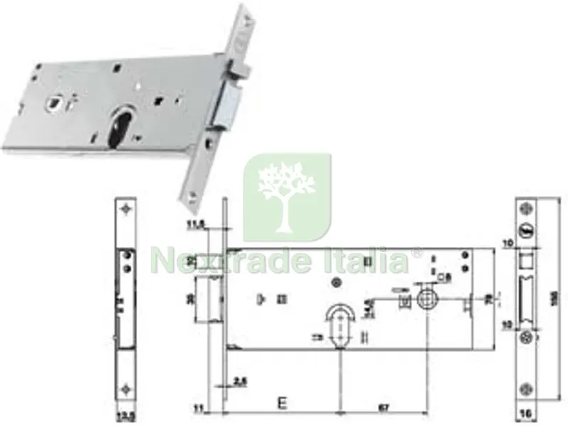Elettroserratura Infilare per Fasce Solo Scrocco MM.78 H 85002 - mm.70, frontale mm.16 (Y8500270080) — Serrature e cilindri — rif. FERX.FER172356 Elettroserratura Infilare per Fasce Solo Scrocco MM.78 H 85002 - mm.70, frontale mm.16 (Y8500270080) — Serrature e cilindri — rif. FERX.FER172356