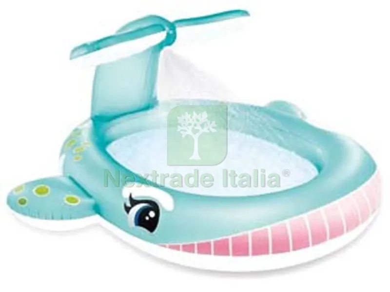 piscina gonfiabile ovale "balena" +2 anni - cm.201x196x91h. - peso kg.3 (57440) — Gonfiabili e galleggianti — rif. FERX.FER175142