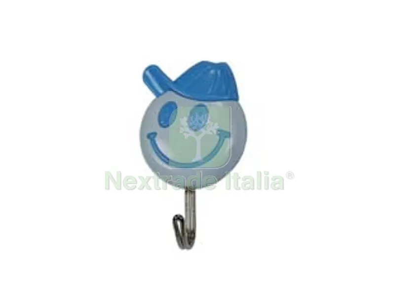 Ganci Adesivi Plastica "smile Baseball" - mm.41x70h., in blister da pz.2 — Ferramenta per legno e mobili — rif. FERX.FER176026
