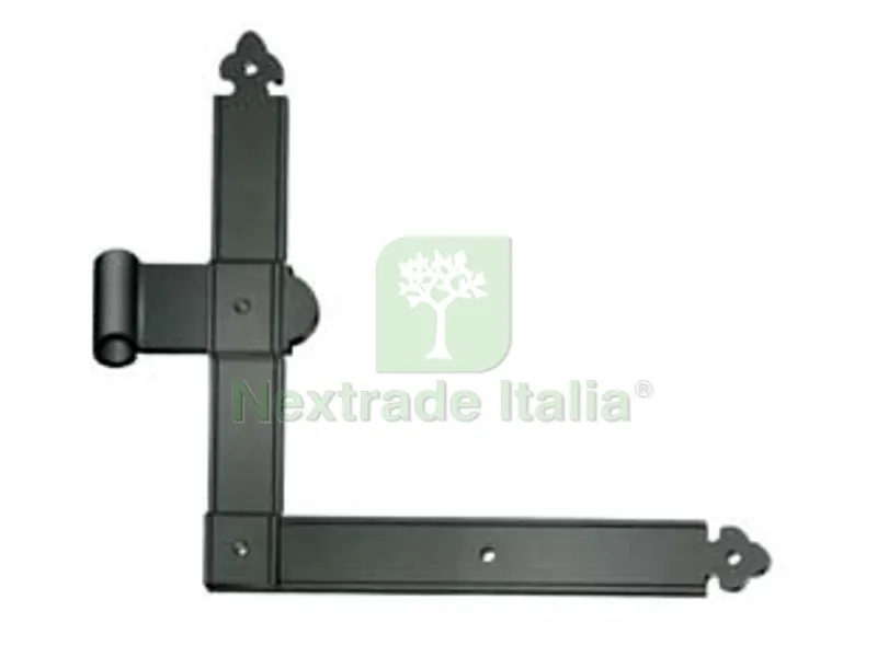 6PZ BANDELLE ANGOLARI OCCHIO CENTRALE - mm.260x30x260h. SX - in ferro verniciato nero — Casalinghi e organizzazione — rif. FERX.FER176354