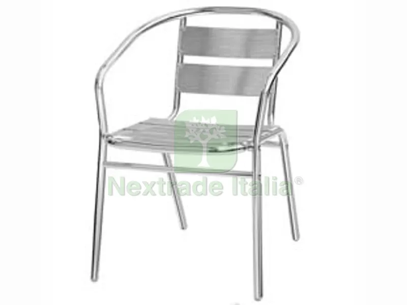 Sedia "wide" in Alluminio - cm.54x56x74h. — Arredo — rif. FERX.FER180535 Sedia "wide" in Alluminio - cm.54x56x74h. — Arredo — rif. FERX.FER180535