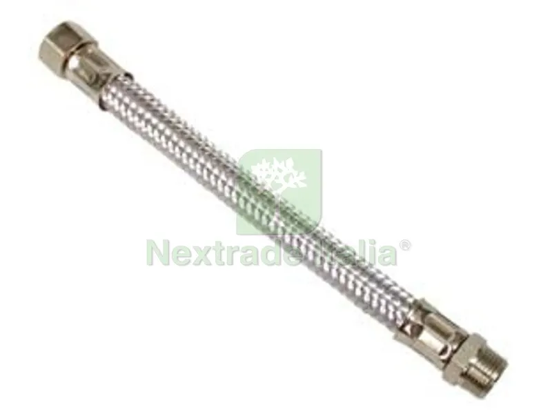 10PZ FLESSIBILE INOX M3/8 - F3/8 - M 3/8" F 3/8" cm.30 — Flessibili e allacci — rif. FERX.FER182355