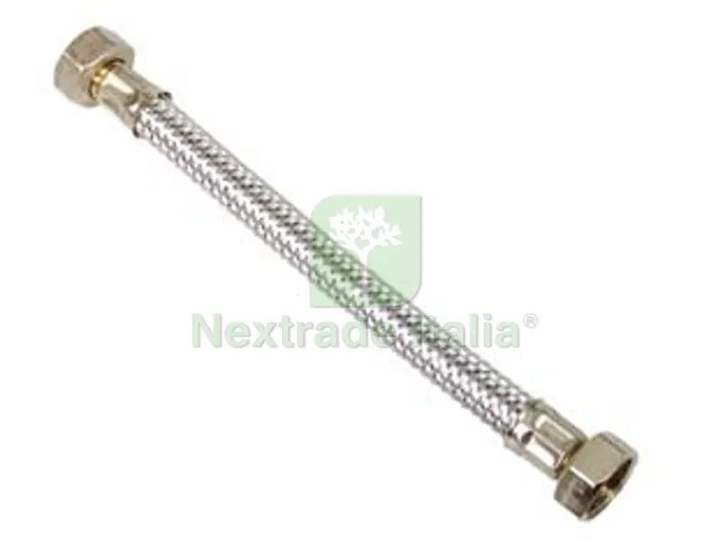 10PZ Flessibile Inox F1/2 - F1/2 - F 1/2" F 1/2" cm.20 — Flessibili e allacci — rif. FERX.FER182546