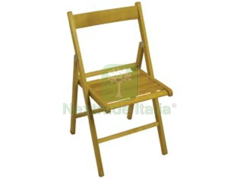 4PZ Sedia Birreria Pieghevole in Legno Naturale - cm.41,7x6,6x87,5h.(chiusa) colore naturale — Arredo — rif. FERX.FER183154
