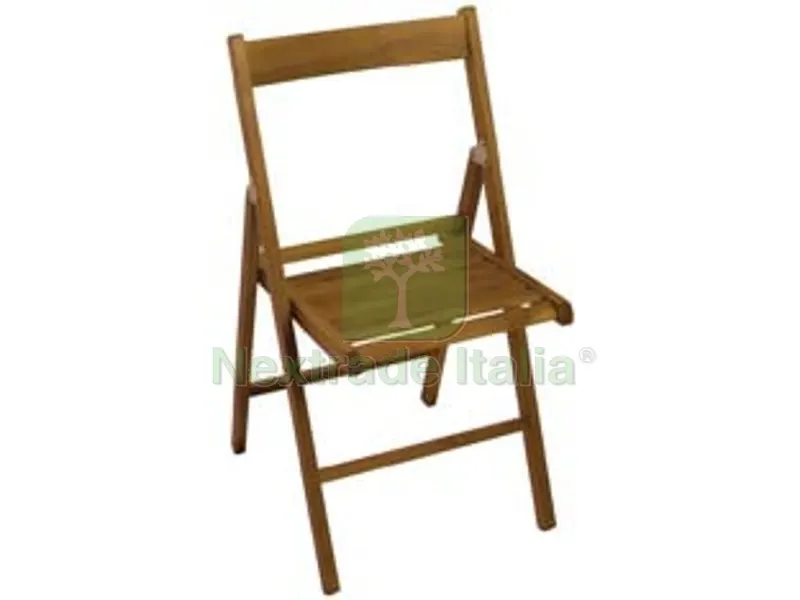 4PZ Sedia Birreria Pieghevole in Legno Scuro - cm.41,7x6,6x87,5h. (chiusa) colore noce — Arredo — rif. FERX.FER183161