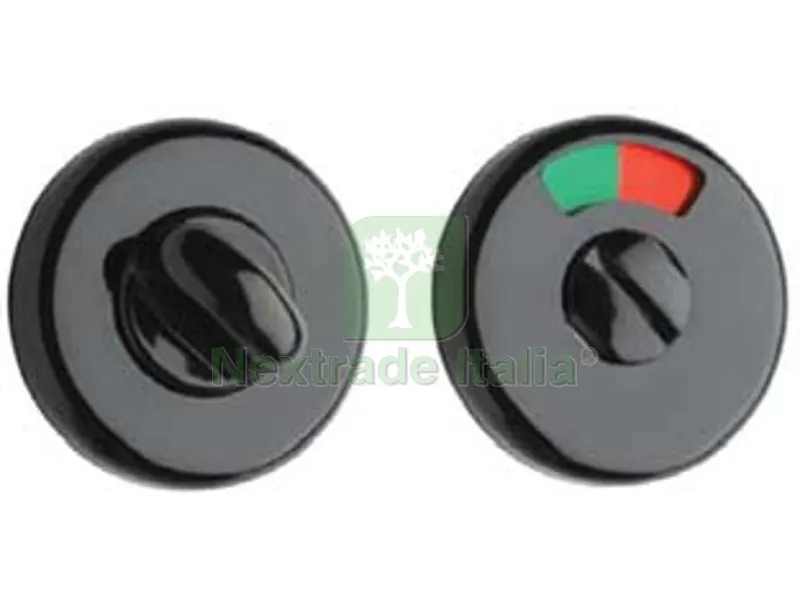 4PZ Catenaccio WC Libero/Occupato in Plastica Nera - ? mm.50 — Lucchetti e catene — rif. FERX.FER187695 4PZ Catenaccio WC Libero/Occupato in Plastica Nera - ? mm.50 — Lucchetti e catene — rif. FERX.FER187695