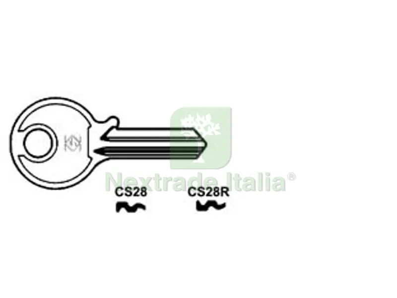 10PZ chiavi per cilindri 4 spine piccole - cs28r sx — Serrature e cilindri — rif. FERX.FER347716