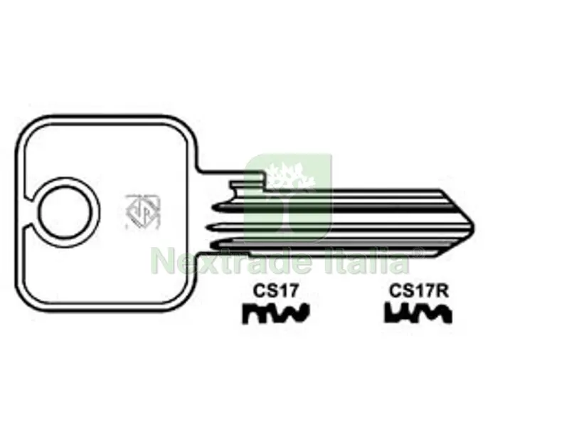 10PZ chiavi per cilindri 5 spine grandi - cs17r sx — Serrature e cilindri — rif. FERX.FER347709